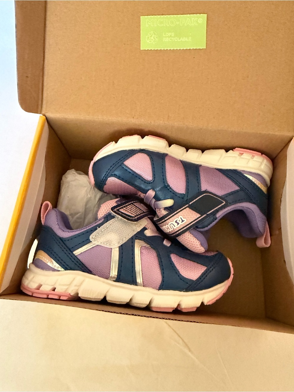 Tsukihoshi Pink and Navy Kids Athletic Sneakers
